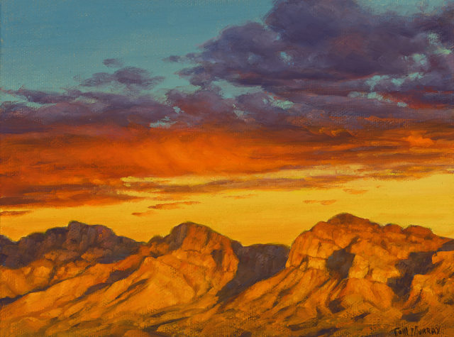 Sundown On Pusch Ridge 6x8 SOLD!