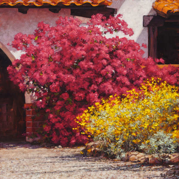 Bougainvillea And Brittlebush 12x12 SOLD!