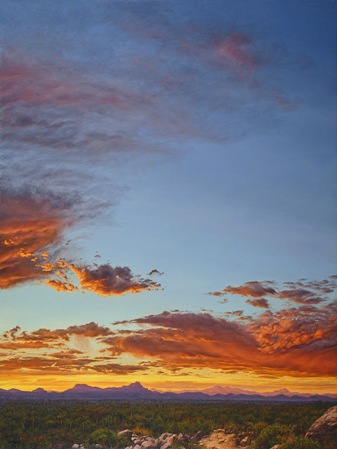 Sunset On Sombrero Peak 40x30 SOLD!