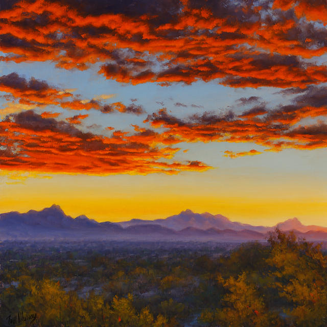 Spring Sunset 12x12 SOLD!