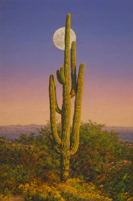 Saguaro Moon 24x16 SOLD!