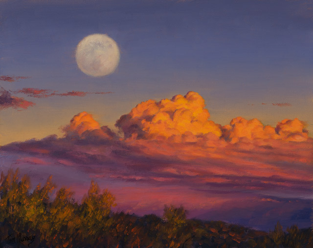 Tucson Moonrise 8x10 SOLD!