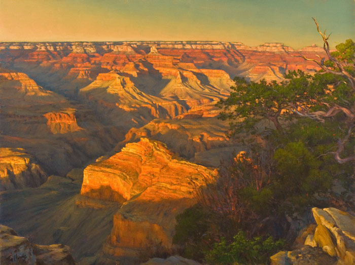 Canyon's Last Light 18x24 SOLD!